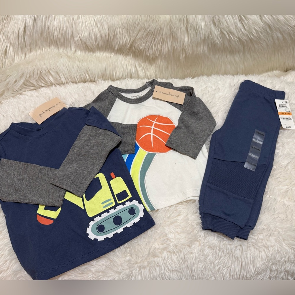 First Impressions Boys 3pc set Sz 12 months NWT